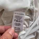 Shinestar Women’s Long Sleeve Sheer Textured Polka Dots White Bodysuit Sz Medium Photo 7