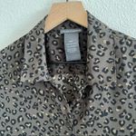 Chelsea Theodore Leopard Print Button Front Collar Shirt Medium Photo 2
