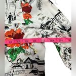 Susan Graver White Shirt Jacket w/Black Sketch Art, Rhinestone Buttons. Size Lrg Photo 4