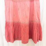 Relativity Womens Maxi Skirt Size XL Coral Embroidered Boho Tiered Cottage Fairy Photo 3