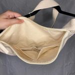 Aveda Cream Crossbody Canvas Shoulder Bag Purse Sling Cosmetic Cotton Gray Photo 4