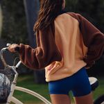 Free People Movement FP Movement Free People Hit The Slopes Colorblock Pullover Fleece in Orange Photo 1