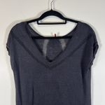 Comptoir des Cotonniers Linen Top Drawstring Waist Minimalist Neutral Women's M Blue Size M Photo 1