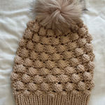 Shiraleah NWT!  Tan Knit Pom-Pom Hat Photo 0