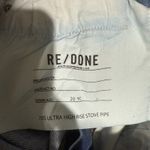 RE/DONE 70s Ultra High Rise Stove Pipe Jeans Distressed Frayed Hem Denim Photo 2