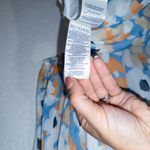 Joie  Blue Floral Fields Tiered Chiffon Midi Dress Size Small Photo 6