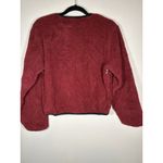 Vintage Palmetto's Fuzzy Fleece Fair Isle Sweater Burgundy Nordic Size Medium Red Photo 3