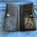 Kate Spade  Black Leather Wallet with Gold Logo Photo 5