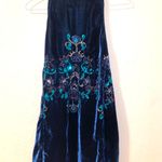 Free People Sapphire Blue Velvet Mini Dress Photo 0