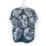 Young Fabulous and Broke Young Fabulous Broke YFB Blue Tie Dye Henley Top Cotton T Shirt Size Small Photo 1