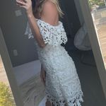 ASTR white lace off the shoulder dress Photo 3