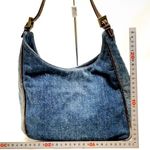 Fendi Denim Shoulder Bag with Piping Corner Wear GUC Photo 2