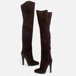 Giuseppe Zanotti Leather Suede Thigh High Stilleto Brown Boots in EU 36 US 6 Photo 2