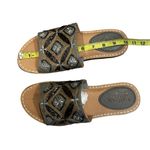 Latigo  Vella Embellished Slide Sandal In Silver Canvas, Sz 9.5 Photo 10