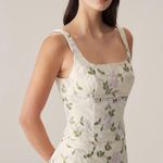 Rihoas Beige Floral Slim Tank Top Purple Size L Photo 0