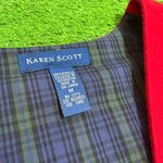 Karen Scott Vintage  Women's M Red Christmas Tree Embroidery Holiday Grandma Vest Photo 3