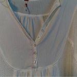 Free People  Leo Henley Tee Waffle Knit Size Medium Photo 2