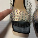 Schutz  Heel Lizah Crystal Vinyl Sandal Mule Slip On in Black Sz 8.5 NWOB *flaws* Photo 5