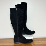 Liz Claiborne Women’s  Knee High Black Faux Suede Leather‎ Boots Size 8.5M Photo 1