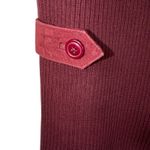 Vtg I.V.Y Burgundy Suede & Ribbed Knit Zip Vest Floral Embroidered Size M Red Size M Photo 13