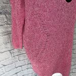 EXPRESS new with tags batwing plunging vneck knit sweater marble pink white M Photo 3