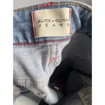 Alice + Olivia Jeans Distressed Faded Denim Skirt Size 26 Knee Length Pencil Photo 7