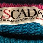 Vintage 80s Escada Bright Blue Sweater Dolman Sleeves Embroidered Fruit Grapes M Multiple Size M Photo 5