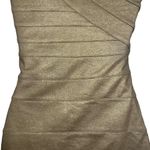 EXPRESS  Shimmery Gold One Shoulder Bandage Mini Dress‎ NWT $89 Size XS Photo 7