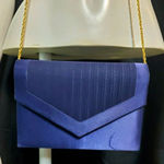 Valerie Stevens  Blue & Gold Crossbody Purse Photo 0