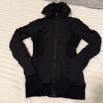 Lululemon  Women’s Dance Studio Jacket Size 4 Black Gray Reversible Hooded Jacket Photo 0