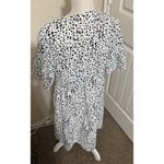 Dalmatian Tiered Polka Dot Mini Dress Spotted Black White Sz Small Spring Fun Photo 8