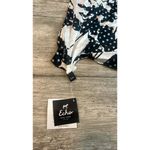 Echo 100% Silk Scarf Square With Peony Flowers Floral Pink Yellow BLACK NWT #46 Photo 1