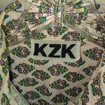 KZK M Lavender Lime Flower Cotton Oxford Shirt Top Purple Size M Photo 1