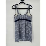 Lands' End Swimsuit Womens 16 Petite Blue White Swim Dress One Piece Padded Size 16P Photo 4