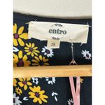 Entro  NWT Black Floral V-Neck Long Sleeve Cottagecore Boho Prairie Dress Photo 3
