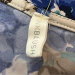 Pinkblush  Floral Faux Wrap Maternity Dress Stretch Long Sleeve Beige Blue M/L Photo 2