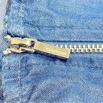 Bebe  Blue Denim Smocked Waist Cropped Halter Top Size‎ M/L Photo 6