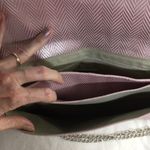 New Elegant Holiday Simmery Purse/Handbag Light Pink/Silver Size 6.5”x10.5” Pink Photo 4