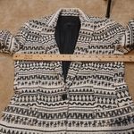 Talbots  Size 2 Blazer Thick Heavy Black White Long Sleeve Career Professional Photo 3