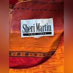Vintage ‘90s Sheri Martin Orange, Red & Copper Belted Sleeveless Maxi Dress Orange Size M Photo 6