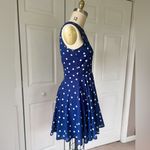Maison Jules Blue and White Polka Dot Fit & Flare Dress Photo 2