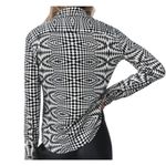 ZARA  Black White Geometric Print Long Sleeve Button Down Shirt size Medium Photo 4