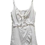 LF Seek the Label Linen Tie Front Romper White Size Medium Photo 0