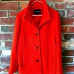 Lands' End Women's Wool Lined Jacket Sz 16 Button Up Pea Coat Mid Length Classic Photo 0