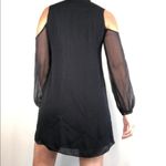Haute Hippie  Cold Shoulder Black Silk Dress Photo 4
