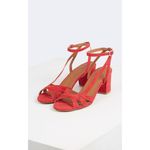 Ba&sh  Red Camelia Block Sandals Photo 2