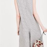 ZARA trf Woman’s Striped Sleeveless Jumpsuit with pockets size large Photo 11