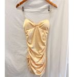 Oh Polly  Satin Gold Midsummer Mini Dress US 4 Gala Night Out Clubbing‎ Miami Photo 1