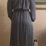 Forever 21  Blue Long Sleeve Off Shoulder Maxi Dress Photo 2