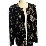 Vintage R&K Black Velvet with gold metallic Botanical style design Top SZ. 18W Photo 0